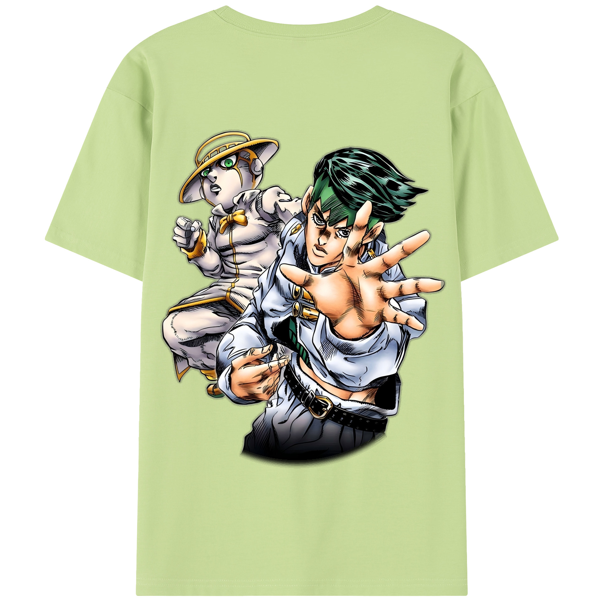 （画像用） ジョジョの奇妙な冒険 岸辺 露伴（きしべ ろはん） JoJo's Bizarre Adventure Rohan Kishibe 綿100％半袖Tシャツ（背面プリント）